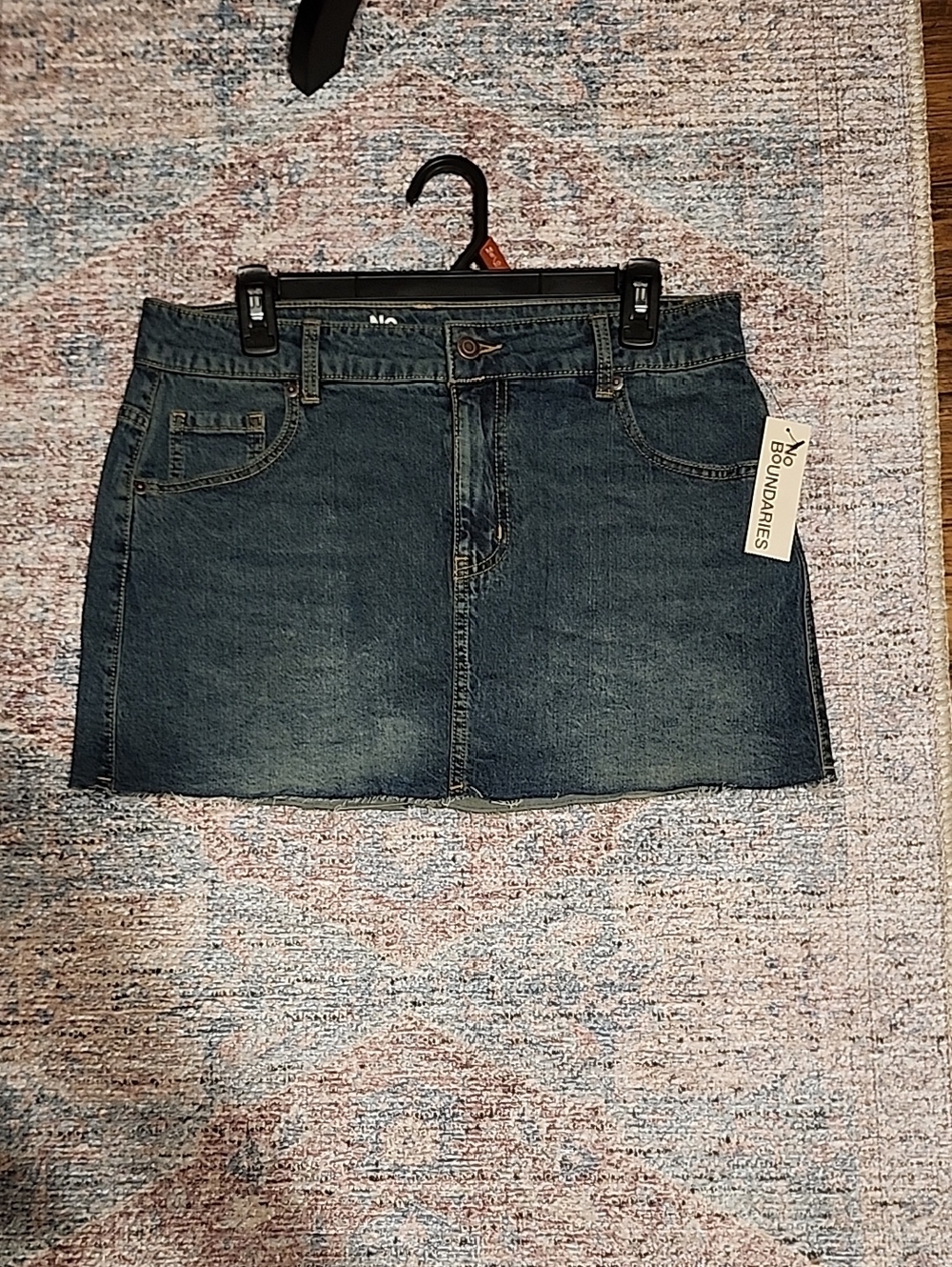 No Boundaries Indigo Denim Mini Skirt